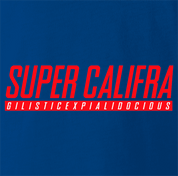 Funny Mary Poppins Supercalafragilisticespialadocious and Super Nitendo parody t-shirt Royal Blue