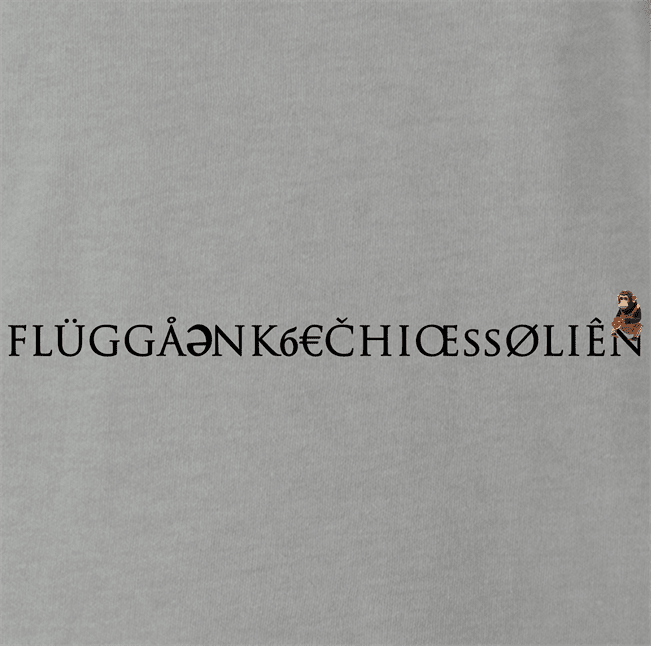 Funny Eurotrip Vandersexxx Safe Word | Fluggaenkoecchicebolsen | FLÜGGÅ?NK?€?HIŒßØL?ÊN Parody Ash Grey T-Shirt