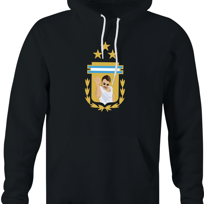 funny salt bae argentina soccer men's black hoodie 