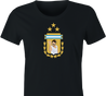 funny salt bae argentina soccer women's black t-shirt 