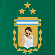 funny salt bae argentina soccer men's green t-shirt 