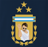 funny salt bae argentina soccer men's navy t-shirt 