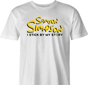 funny half baked Samson Simpson men's white t-shirt