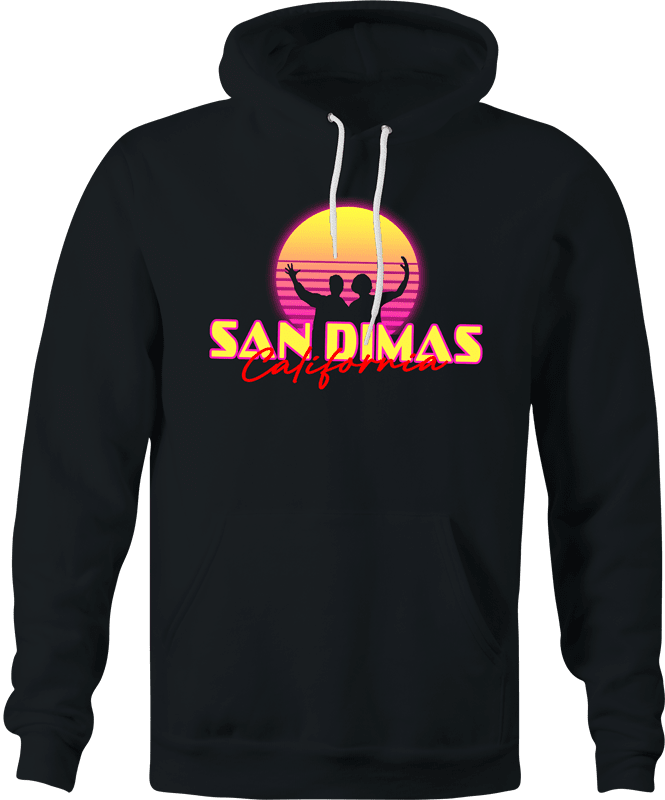 Funny San Dimas High School Football Rules! Bill & Ted's Parodyblack hoodie