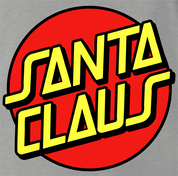 Funny Santa Claus Christmas Skateboarding Parody Ash Grey T-Shirt