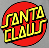Funny Santa Claus Christmas Skateboarding Parody Ash Grey T-Shirt