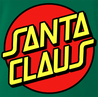 Funny Santa Claus Christmas Skateboarding Parody Kelly Green T-Shirt