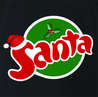 funny Santa Clause Christmas Fanta Soda Pop Soft Drink Parody parody t-shirt black 
