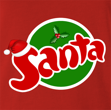 funny Santa Clause Christmas Fanta Soda Pop Soft Drink Parody parody t-shirt red
