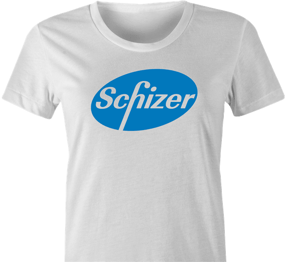 Funny Schizer Pharmaceuticals Parody t-shirt women's