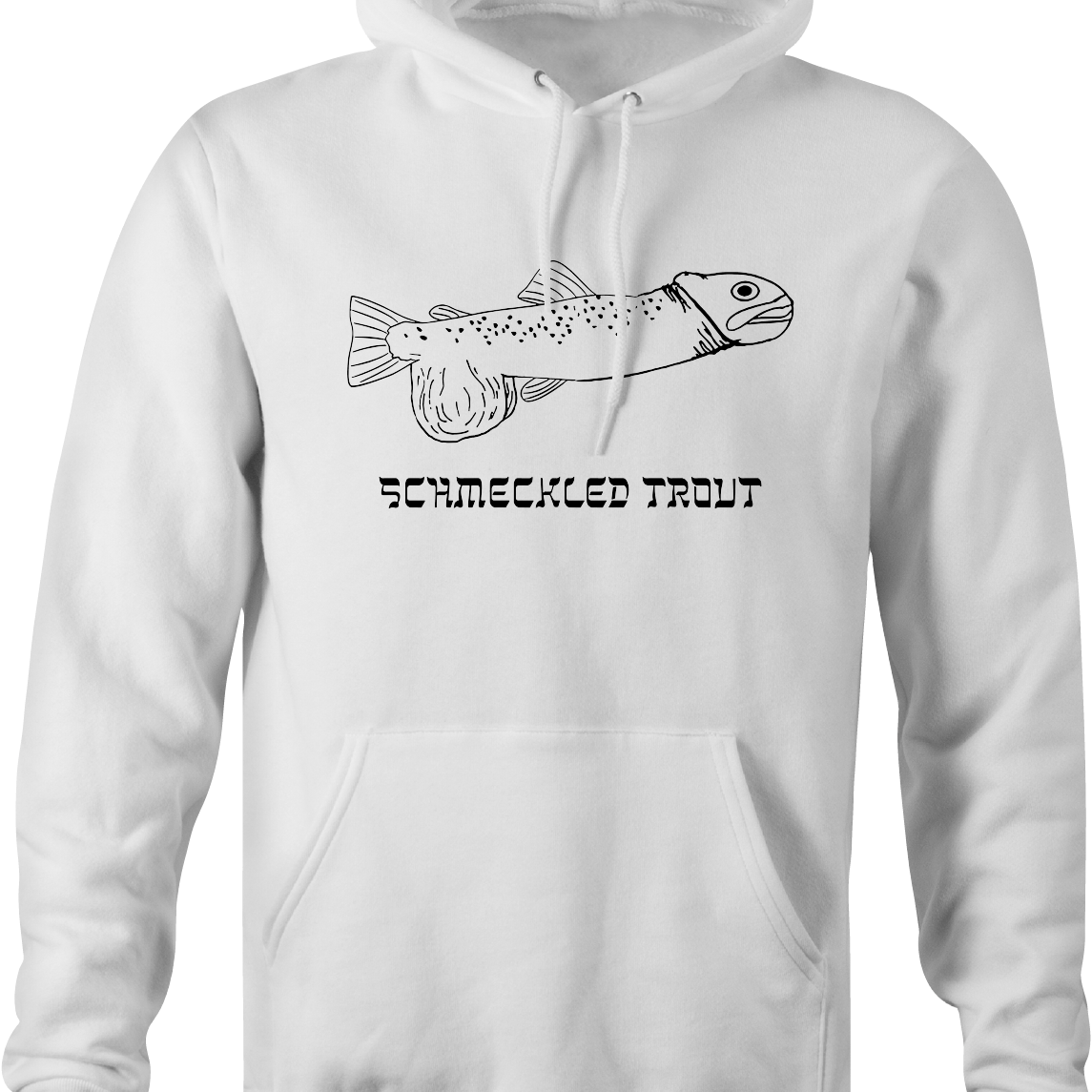 Funny jewish yiddish schmeckle hoodie white 