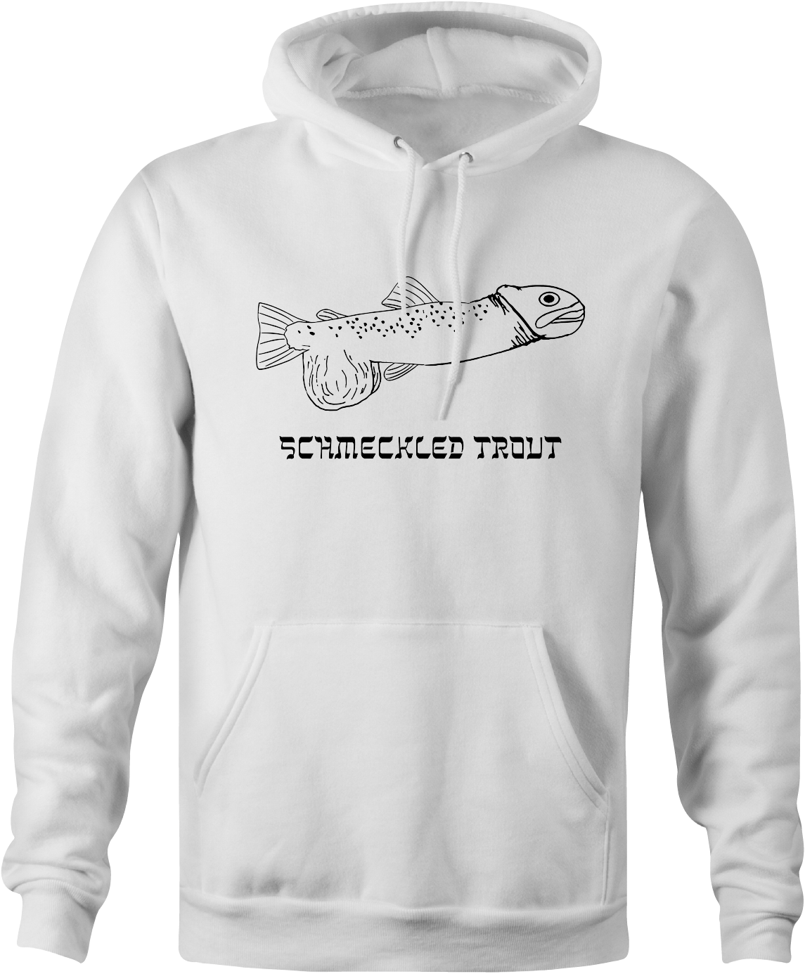 Funny jewish yiddish schmeckle hoodie white 