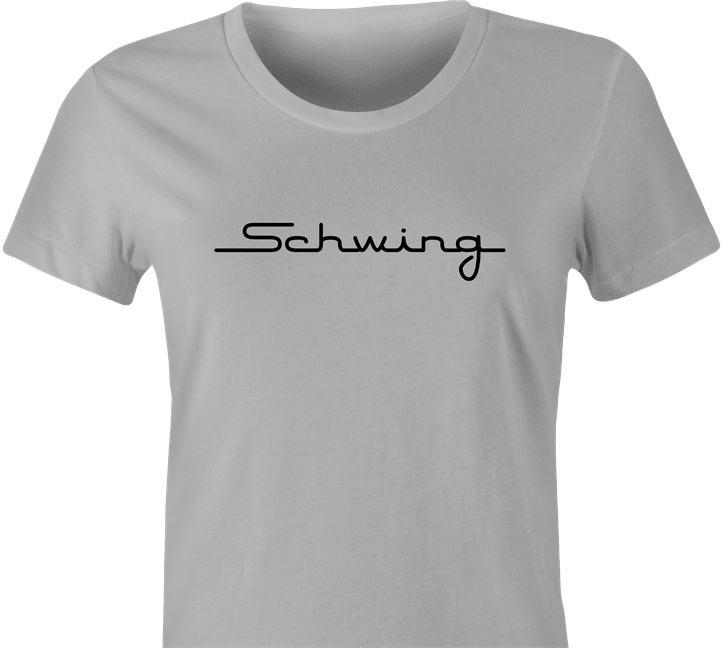 funny Wayne's World Shwing Parody t-shirt women's Ash Grey