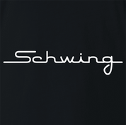 funny Wayne's World Shwing Parody black t-shirt