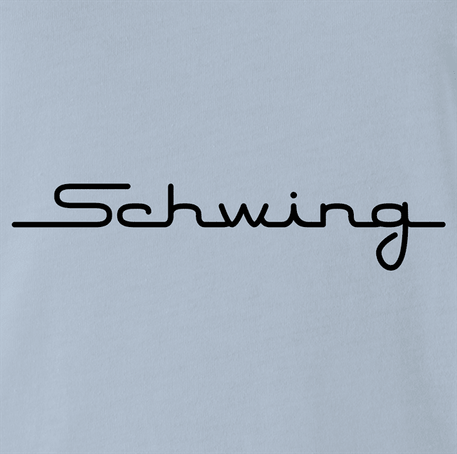 funny Wayne's World Shwing Parody light blue t-shirt