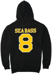 funny sea bass dumb and dumber hoodie men's black