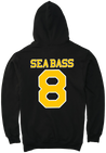 funny sea bass dumb and dumber hoodie men's black