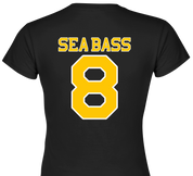 funny sea bass dumb and dumber t-shirt women's black
