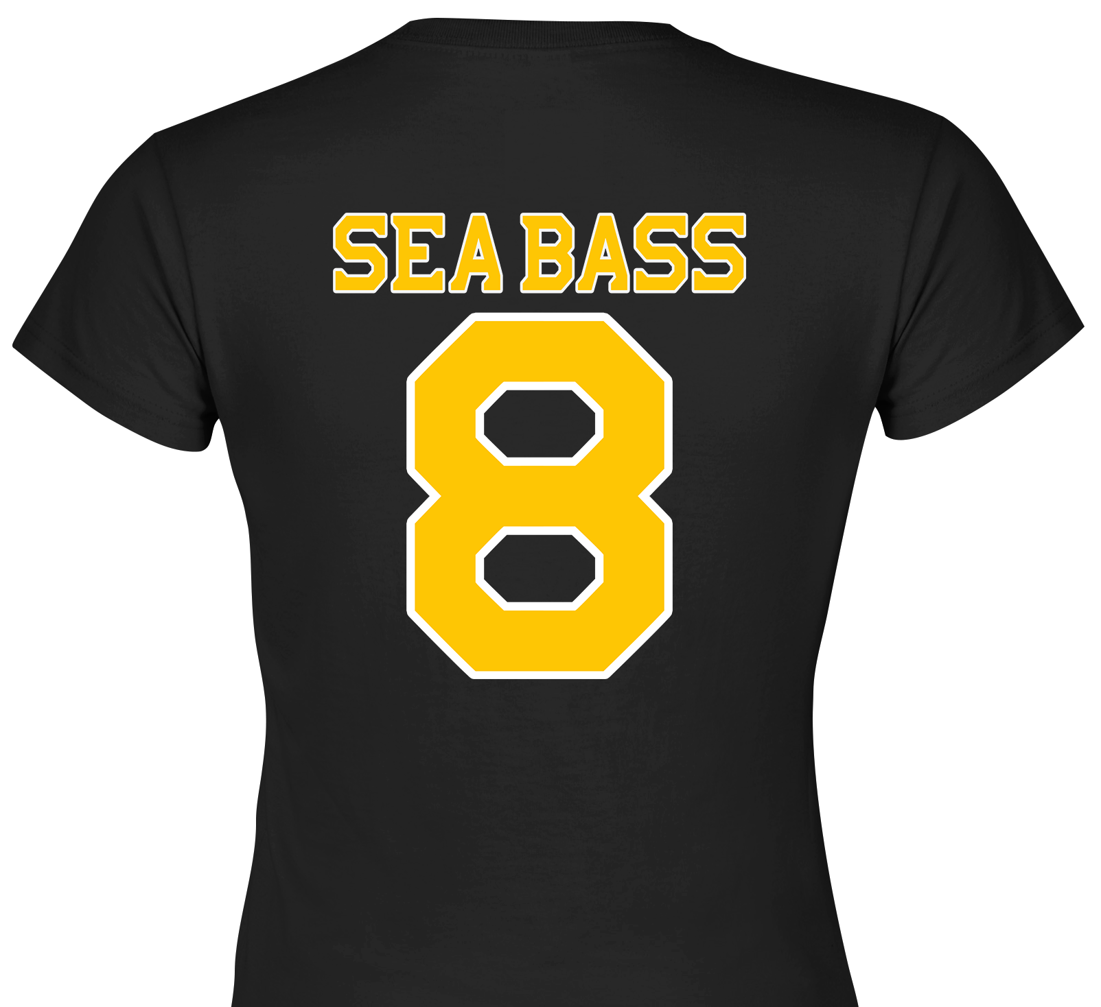 funny sea bass dumb and dumber t-shirt women's black
