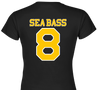 funny sea bass dumb and dumber t-shirt women's black