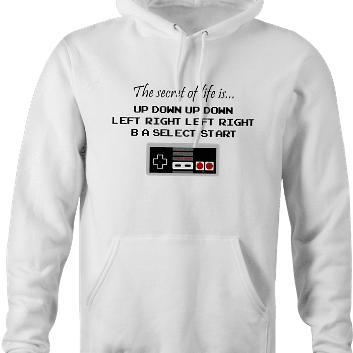 Funny secret to life nintendo unlimited lives hoodie white 