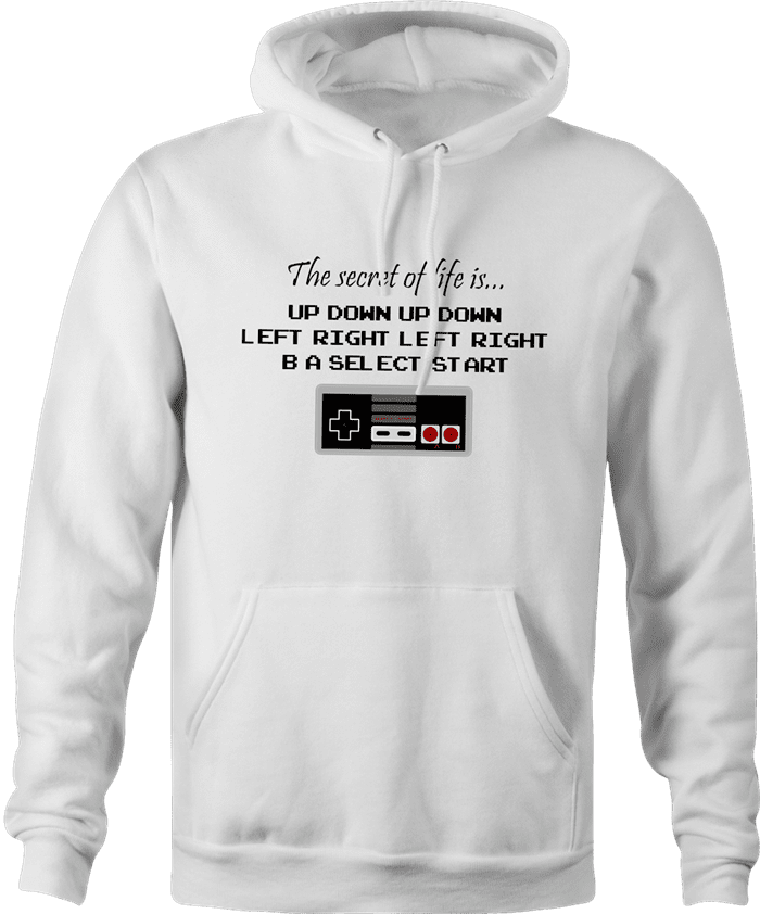 Funny secret to life nintendo unlimited lives hoodie white 