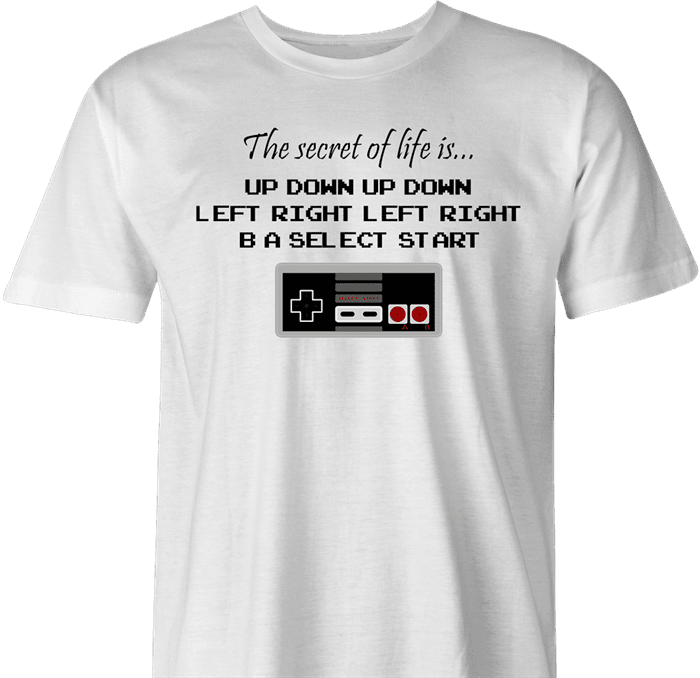 Funny secret to life nintendo unlimited lives men's t-shirt white 