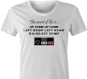 Funny secret to life nintendo unlimited lives women's t-shirt white 