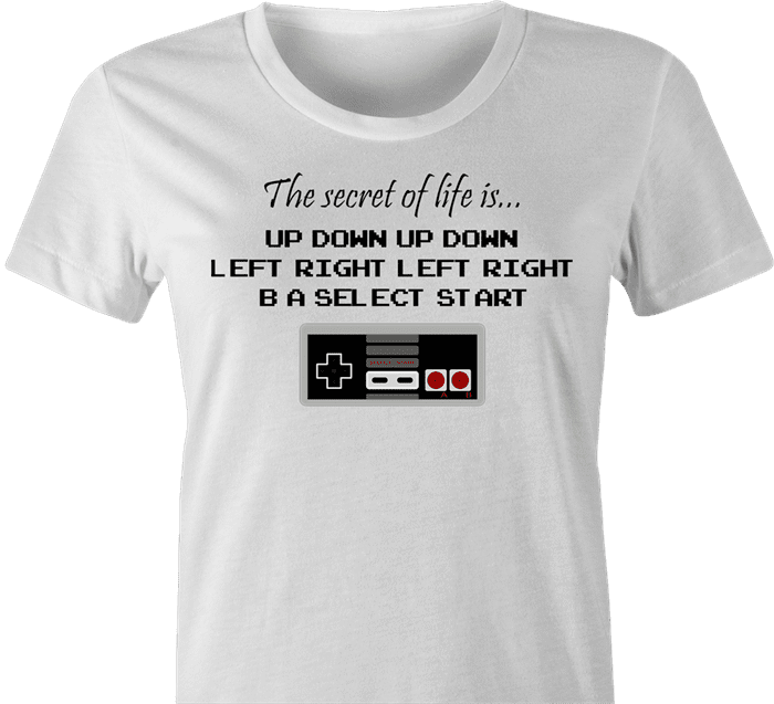 Funny secret to life nintendo unlimited lives women's t-shirt white 