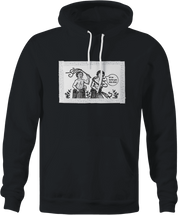 Funny self punishment painting black hoodie
