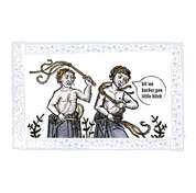 Funny self punishment painting white t-shirt