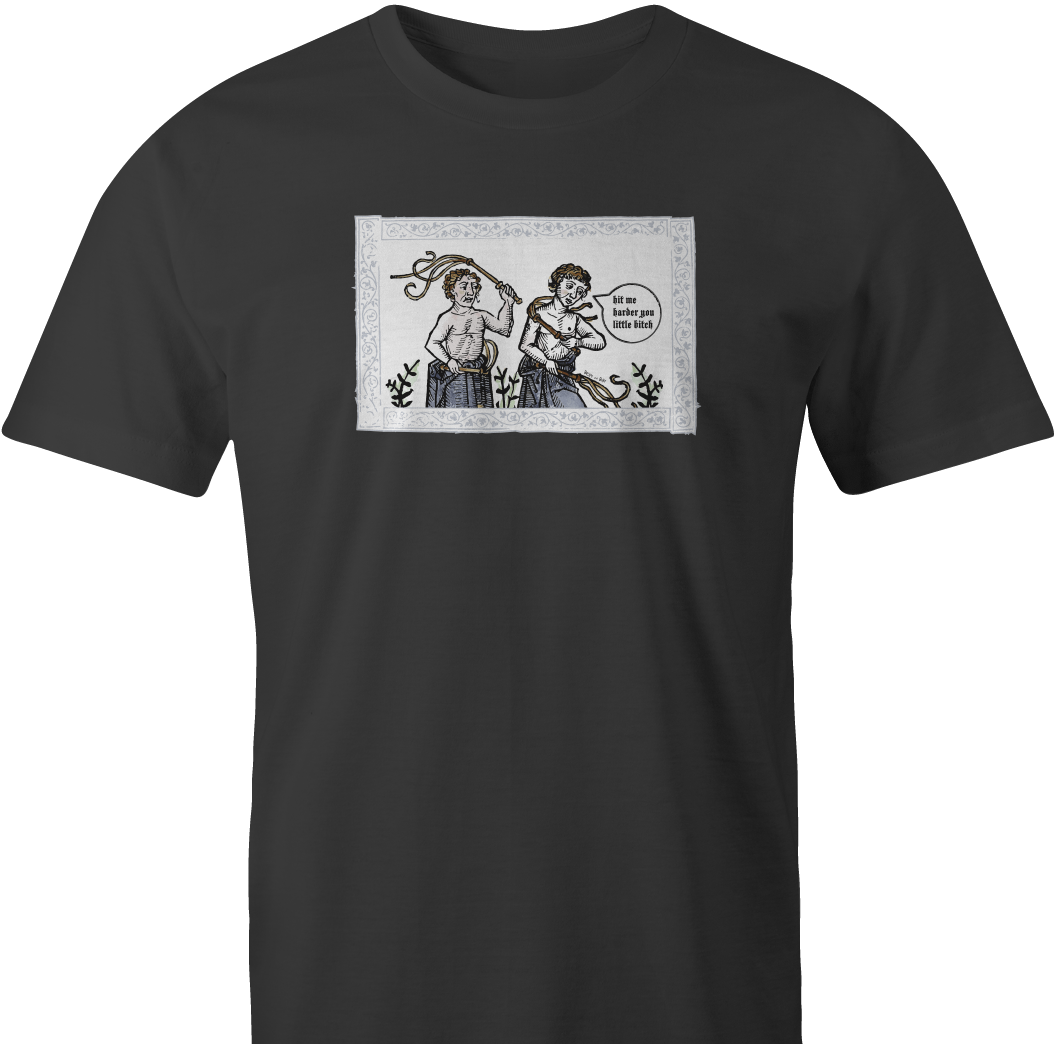 Funny self punishment painting men's t-shirt