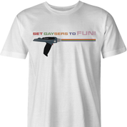 set gaysers phasers gay pride star trek t-shirt men's white