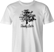 Shady Oaks Funny Tree Retirement home parody t-shirt men's white  