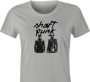 funy daft punk shaft mashup t-shirt women's ash