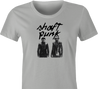 funy daft punk shaft mashup t-shirt women's ash