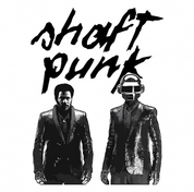 funy daft punk shaft mashup white t-shirt