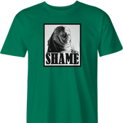 funny game of thrones shame parody t-shirt men's green