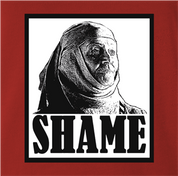 funny game of thrones shame parody red t-shirt