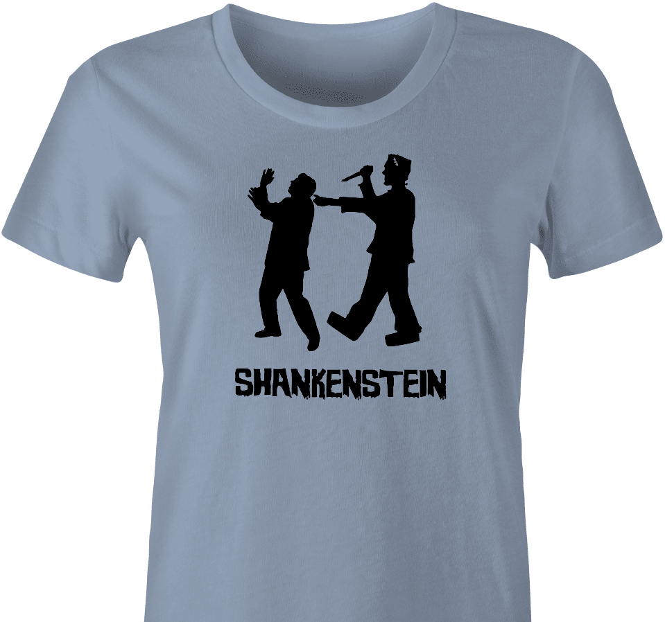 funny prion shank frankenstein mashup women's t-shirt