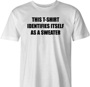 funny gender identity t-shirt men's white 