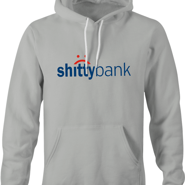 funny Shitty Bank Parody t-shirt Ash Grey hoodie