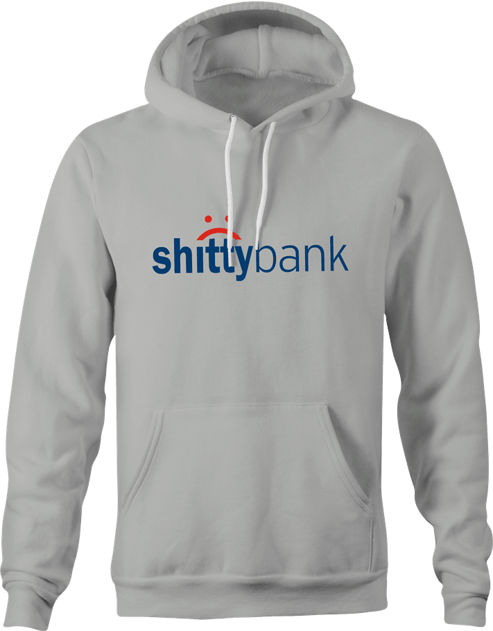 funny Shitty Bank Parody t-shirt Ash Grey hoodie