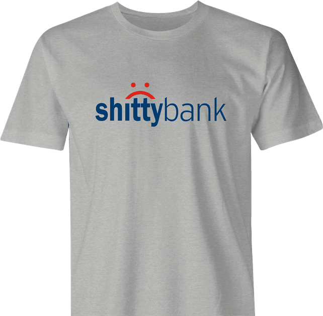 funny Shitty Bank Parody men's t-shirt