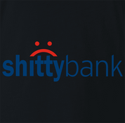 funny Shitty Bank Parody black t-shirt