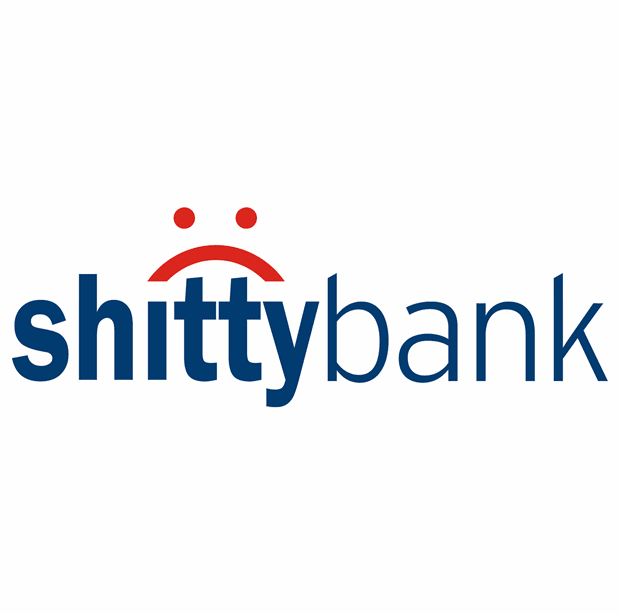 funny Shitty Bank Parody white tee