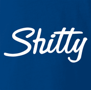 funny shitty sharpie parody royal blue t-shirt 