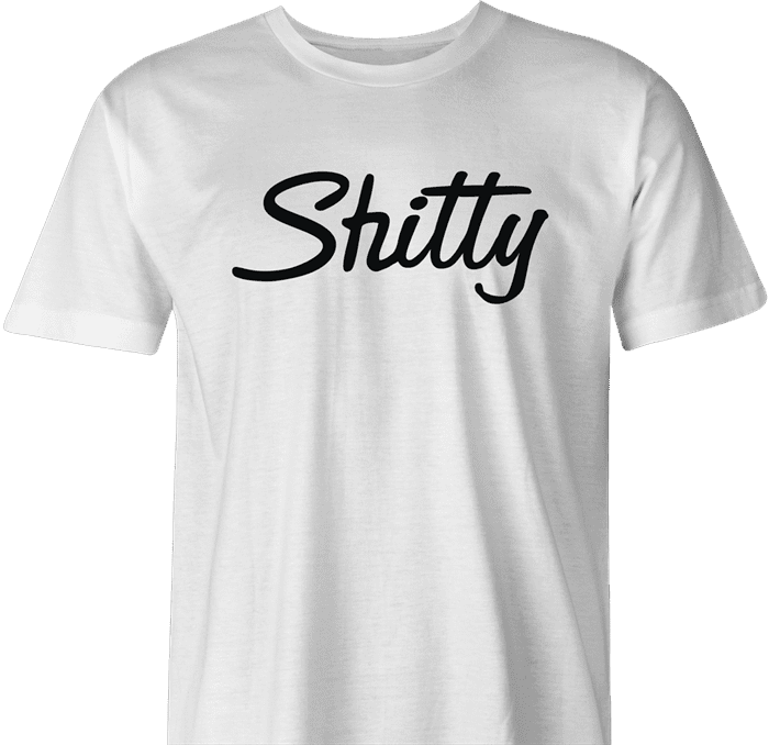 funny shitty sharpie parody white t-shirt men's 