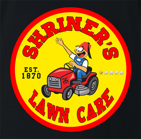 funny Shriners Lawn Care Google Review Parody - Jokers parody t-shirt black 