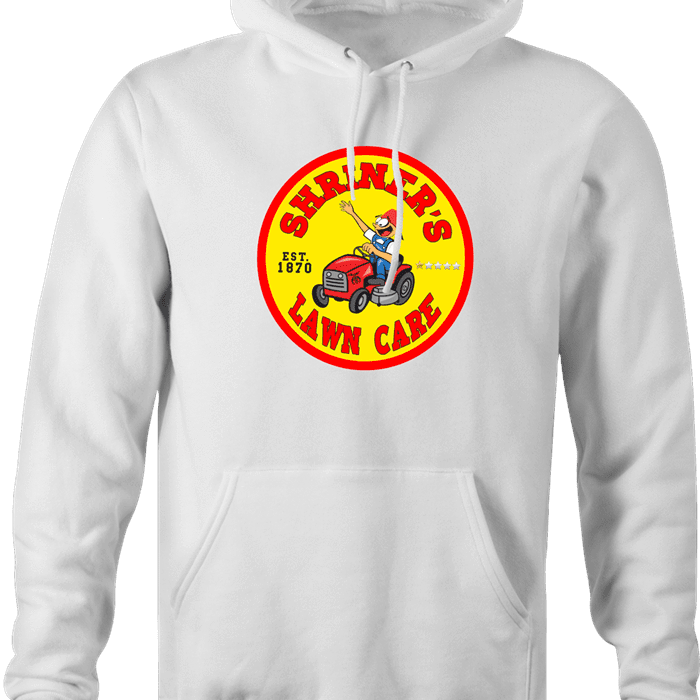 funny Shriners Lawn Care Google Review Parody - Jokers parody white hoodie